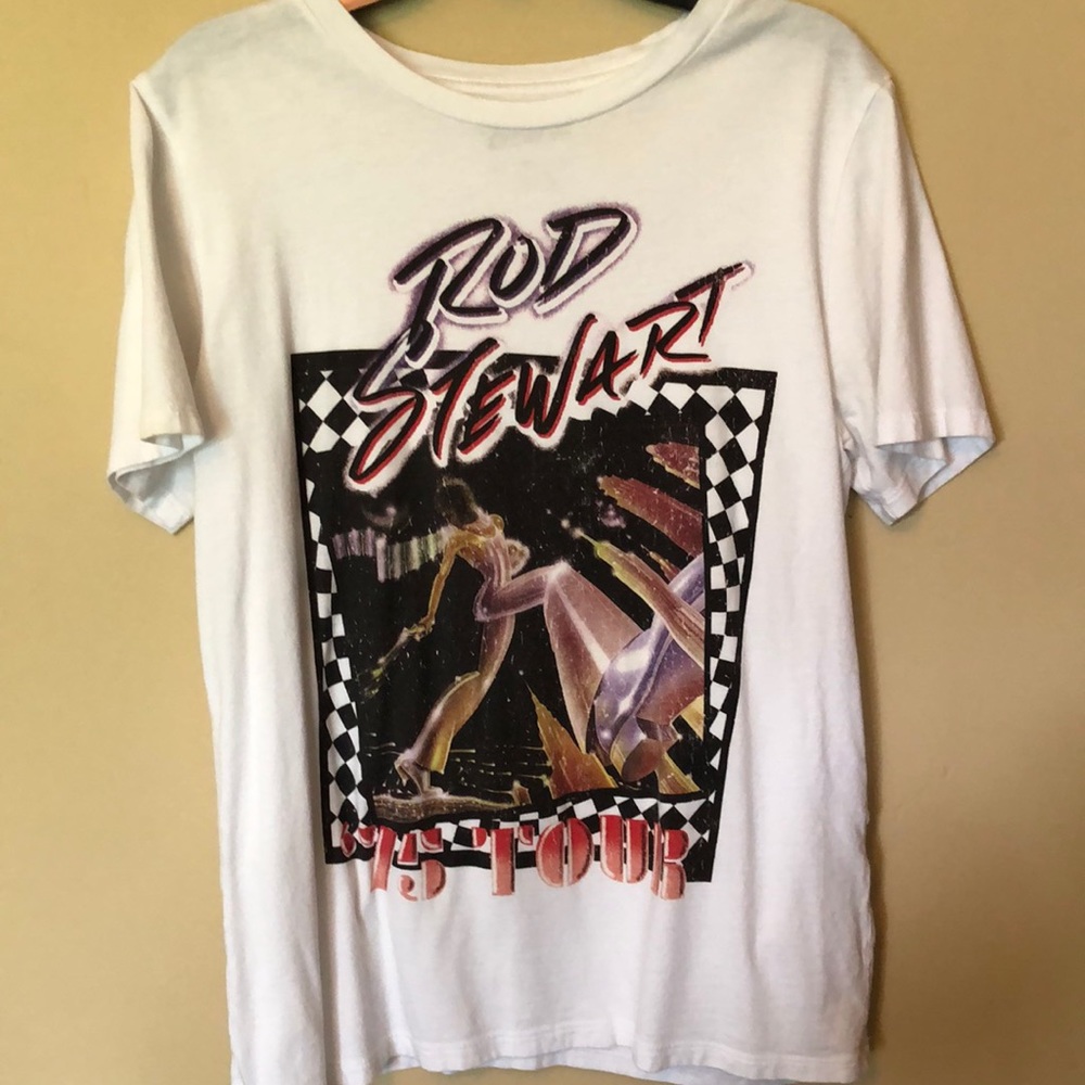white rod stewart t-shirt, size medium, by bravado